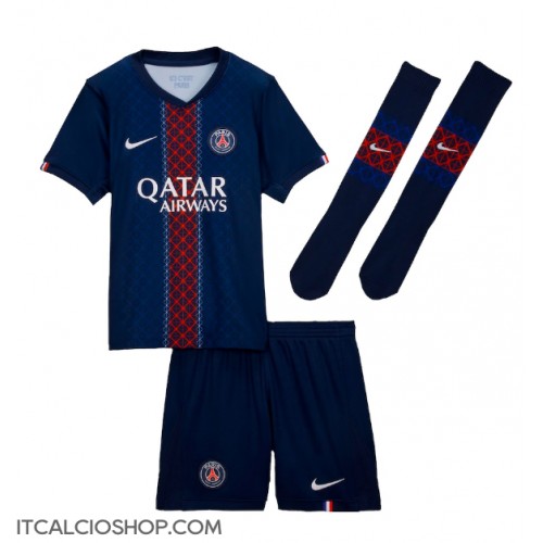 Paris Saint-Germain Desire Doue #14 Prima Maglia Bambino 2025-26 Manica Corta (+ Pantaloni corti)